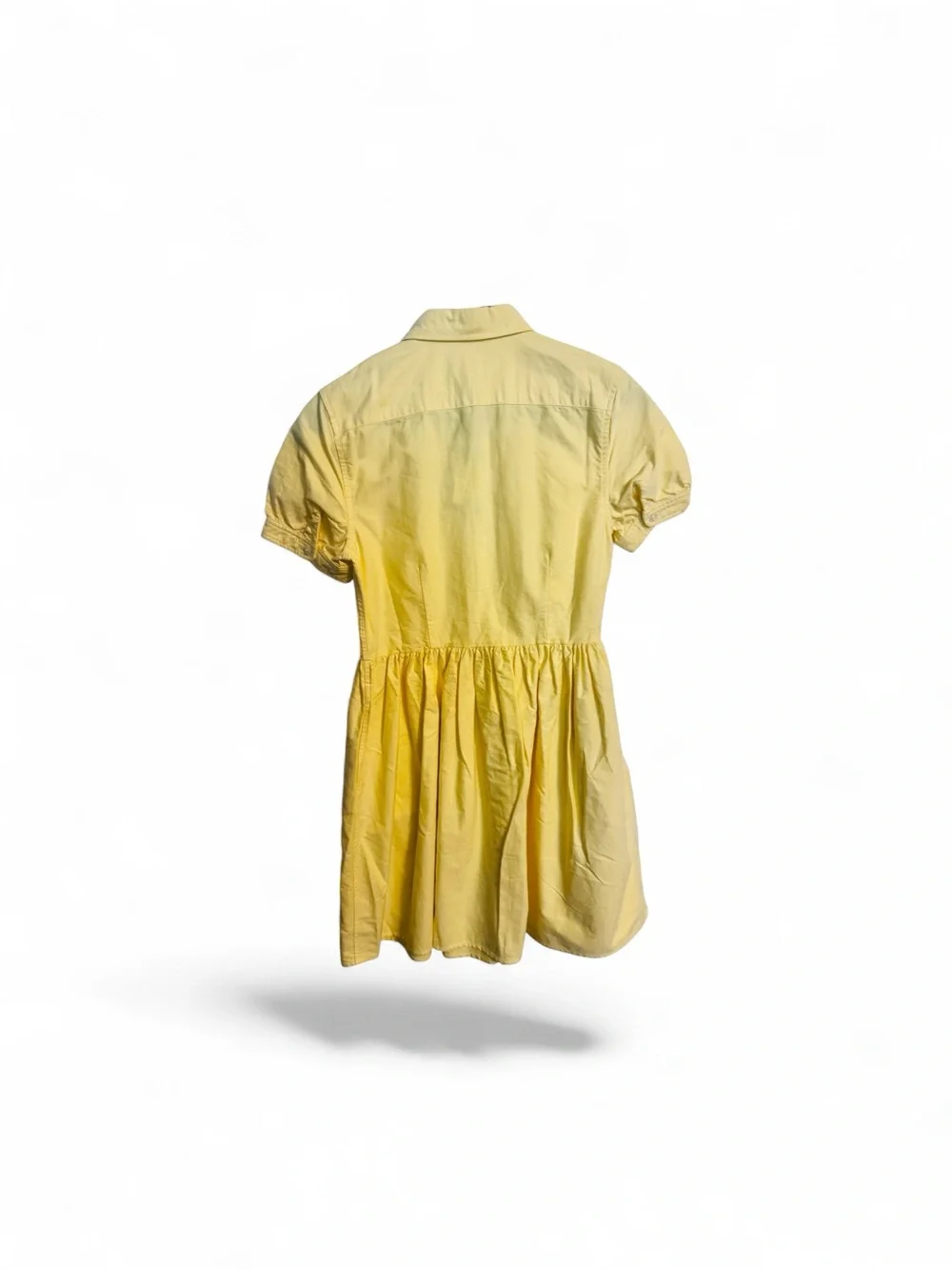 Ralph Lauren Bright Yellow Button-Front Cotton Girls' Dress